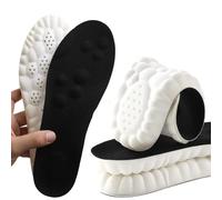 Memory Foam Insoles with Arch Support for Women Men,Comfort Massage Insoles Replacement Shoe Inserts for Trainers Sneakers Sports Shoes Work Boots,Breathable,Shock Absorption (8/8.5UK, Black)