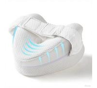 Memory Foam Knee Pillow for Side Sleepers Hip Pain with Adjustable Strap - Between Leg Pillow for Side Sleeping - Sciatica Pain Relief Support for Back, Knees, Joints, and Spine Alignment Cushion