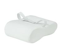 Memory Foam Leg Pillow - Ergonomic Leg Raiser Cushion with Washable Velour Cover & Elasticated Strap - Measures H9 x W29 x D21cm mysmartbuy White One Size
