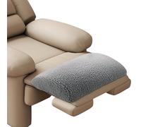 Memory Foam Leg Pillow for Recliner & Bed - Lamb Wool Half-Round Foot Cushion Slow Rebound Bolster for Knee Lumbar Ankle Support for Sofa Chair Bedroom Living Room (Grey)