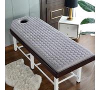 Memory Foam Massage Bed Mattress Topper with Waterproof Bed Sheet Latex Spa Bed Pad Thick 6Cm Lash Bed Table Mattress Topper with Elastic Band Square Round Head,grey/C(T),80 * 190cm