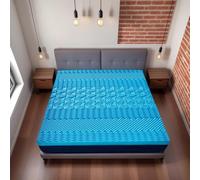 Memory Foam Mattress Topper 4cm Thick - 7-Zone Egg-Crate Orthopedic Support for Back, Spine & Pressure Relief - Comfortable Toppers for All Bed Sizes (Single)