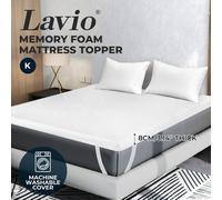 Memory Foam Mattress Topper King Bamboo Charcoal