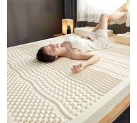 Memory Foam Mattress Topper, Natural Latex Mattress Pad with Honeycomb Ventilation, Compression Resistant, No Deformation, Ideal for Bedroom and Massage, 180x200cm