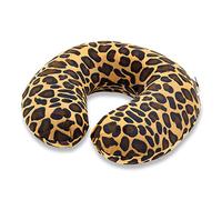 Memory Foam Moulded Pressure Relief Neck Cushion Comfort and Posture, Ideal for Travel Supports the Head, Neck and Chin when Sleeping use for Plane, Train or Car Journeys Travel Pillow Leopard Print