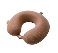 Memory Foam Neck Pillow Ergonomic Travel Pillow Solid Color Extra Soft Breathable Relief Fatigue U-shaped Neck Pillow Coffee