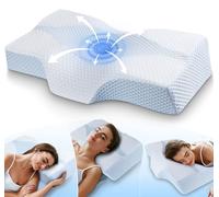 Hydomi Memory Foam Neck Support Pillow for Neck Shoulder Pain Sleeping: Orthopedic Cervical Pillow-Ergonomic Side Sleeper Pillow-Contour Bed Pillows with Washable Cover for Side Back Stomach Sleepers