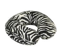 Memory Foam Neck Travel Cushion - Soft Velour Cover - Zebra Print Design