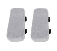Memory Foam Office Chair Armrest Pads Ergonomic Comfortable Gaming Chair Arm Rest Covers for Elbows Forearms Pressure Relief Soft Fleece Fabric 25x10x5cm 1 Pair (Gray)