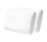 Memory Foam Pillow 2 Pack, Orthopedic Neck Support Pillow with Cooling Gel Infused, Deep Sleep Pillow for Neck Pain, Side, Stomach and Back Sleepers, Removable and Washable Cover (60 x 40 x 12 cm)