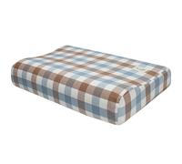 Memory Foam Pillow Case Contour Cover Only, 22.4" x 15.0" x 3.94"/3.15", Cotton Pillowcase with Zipper, Soft Replacement Cases for Ergonomic Latex Neck Cervical Pillows for Pain Relief Protector