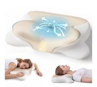 Memory Foam Pillow for Neck And Shoulder Relief, Zero Pressure Ergonomic Pillow for Side/Back/Stomach Sleeper, Cervical Pillow with Cooling Washable Cover, As a gift for your Family & Friend