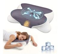 Memory Foam Pillow for Neck And Shoulder Relief, Zero Pressure Ergonomic Pillow for Side/Back/Stomach Sleeper, Cervical Pillow with Cooling Washable Cover, As a gift for your Family & Friend