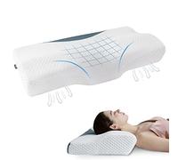Memory Foam Pillow for Sleeping, Cooling Ergonomic Contour Bed Pillow for Neck Shoulder Pain Relief, Cervical Orthopedic Pillow for Side, Back and Stomach Sleepers