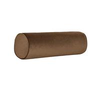 Memory Foam Roll Pillow for Knee/Leg/Neck - Full Moon Bolster/Round Cylinder Pillow for Sleeping on Side or Back - Removable Cooling Cover Length 18" x 6" Diameter (Chocolate Brown)