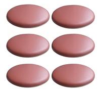 Memory Foam Round Chair Cushs - Waterproof Non-Slip Seat Pads for Dining & Outdoor Chairs, Removable Covers, 33cm/13in, Red (Pack of 6)
