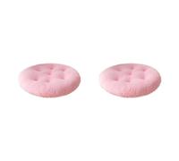 Memory Foam Round Plush Chair Cushions - Outdoor Garden Seat Cushion Set for Rattan Chairs, 2-Pack, 36x36 cm