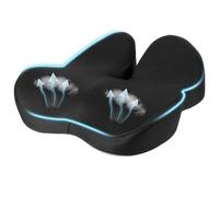 Memory Foam Seat Cushion, Coccyx Cushion for Tailbone Pain, Pressure Relief Cushion, Chair Cushion for Office Chair, Gaming Chair and Car Seat(Black)