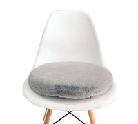 Memory Foam Seat Cushion - Round Shape Rabbit Fur Office Pad for Home Decoration - Soft Chair Cushion for Bedroom and Living Room - 40x40cm (16x16 inch)