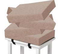 Memory Foam Seat Cushions, Anti-Slip Pads for Dining & Bar Chairs, Removable Covers, Rectangular Stool Cushions, Comfortable 4 Pack 30x30cm