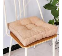 Memory Foam Seat Cushs 6-Pack Lar Firm Square Pads for Dining Chairs Sofas & Outdoor Use - table Support for Elderly & Pregnancy (Linen 45x45 cm)