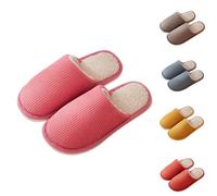 Memory Foam Slippers for Women, Soft Comfortable Slippers, Hat Shoes for Women: Moccasin Slippers, Plain Linen Slippers, Lightweight Slippers, Non-Slip Slippers, Bedroom, coffee, 10 UK