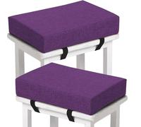 Memory Foam square Seat Cushion3/ 5/8cm thick,35/40/45/50cm rectangular Stool Cushion,Anti - Slip, Seat Cushion seat pads dining chairs with Removable Cover for Kitchen Bar Chairs(H11,2pcs 45x45x5cm)