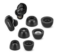 Memory Foam Tips for Bose QuietComfort Earbuds II, No Silicone Eartips Pain, Anti-Slip Replacement Ear Tips, Fit in the Charging Case, 3 Pairs (Mixed Sizes S/M/L, Black)