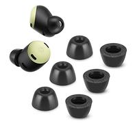 Memory Foam Tips for Google Pixel Buds Pro 1/2, Anti-Slip Replacement Ear Tips for Google True Wireless Earphones，Fit in The Charging Case, Perfect Noise Cancellation, 3 Pairs (Small, Black)