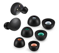 Memory Foam Tips for Samsung Galaxy Buds 2 / Plus, No Silicone Eartips Pain, Anti-Slip Ear Tips, Fit in the Charging Case, Reducing Noise Earbuds, 3 Pairs (Mixed Sizes S/M/L, Black)
