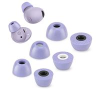 Memory Foam Tips for Samsung Galaxy Buds 2 Pro, No Silicone Eartips Pain, Anti-Slip Replacement Ear Tips, Fit in The Charging Case, Reducing Noise Earbuds, 3 Pairs (Assorted Sizes S/M/L, Violet)