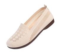 Memory Foam Trainers Shoes for Swollen Feet Women Women‘s Summer New Soft Bottom Shallow Mouth A Footstroke Lazy Casual Shoes Breathable Mesh Cloth Mother Gym Trainer Womens White 3.5
