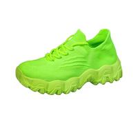 Memory Foam Trainers Womans Trainers Wide Fit Wedge Shoes Lace Up Comfy Orthopedic Sneakers Lightweight Non-Slip Walking Trainer Casual Arch Support Tennis Sneaker Wide Shoes Women Green Size 7