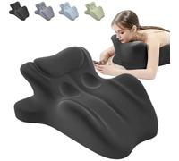 Memory Foam Wedge Pillow, Ergonomic 27° Support Cushion for Neck & Back, Multi-Position Pillow for Sitting, Reading & Sleep (Black)