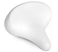 Memory Foam Wide Cruiser Saddle, Spring Soft Seat Saddle Fits Indoor & Outdoor Bicycles City Bike Road MTB, White