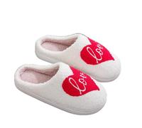 Memory Foam Winter Slippers for Women Men Couple Cute Cartoon Casual Print Warm Plush Home Slippers Soft Comfortable Non-Slip Indoor Outdoor House Slipper Anti-slip Retro Cozy Plush Slipper