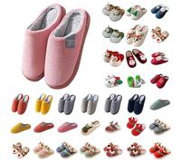 Memory Foam Women's Non-Slip Home Slippers - Closed Toe, Arch Support, Fluffy Mule Slippers for Christmas