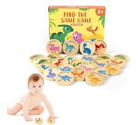 Memory Game for Kids, Puzzle Toy, Dinosaur Theme, Learning and Memory Game, Round Memory Card Game for and Children 3-8 Years, Educational Game for Home