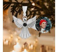 Memory Keepsake Christmas Ornament, Custom Photo Projection Pendant - Personalized Memorial Gift for Family, Friends, Couples - Hanging Holiday Decor for Xmas Tree & Home Party
