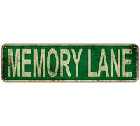 Memory Lane Metal Tin Sign Funny Vintage Slim Street Tin Signs 16 x 4 Inch Wall Art Decor Iron Poster for Home Farmhouse Bar Cafe Garage Yard Patio Rusitc Indoor Outdoor Gifts