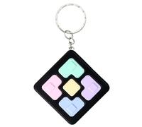 Memory Light Game Toy - 1.85 Inch Portable LED Color Game Interactive Brain Training Device Compact Keychain Console with Sus Ring Function