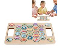 Memory Matching Game - Brain Training Chess Board, Cartoon Pattern Playset with Early Developmental Blocks, Logical Thinking Toy, Educational Logic Puzzle for Children Aged 3+ Kids