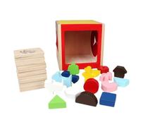 Memory Matching Game, Toddler Shape Sorter, Wooden Shape Sorting Cube, Fun And Safety To Use, Can Use It Long Time Not Easy To Break 15x15.5x16cm For Children