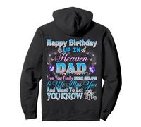 Memory of My Father in Heaven Angel, Heavenly Birthday Dad Pullover Hoodie