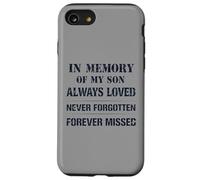 Memory of My Son Always Loved Never Forgotten Son Memorial Case for iPhone SE (2020) / 7/8