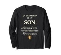 Memory of My Son Always Loved Never Forgotten Son Memorial Long Sleeve T-Shirt