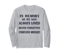 Memory of My Son Always Loved Never Forgotten Son Memorial Long Sleeve T-Shirt