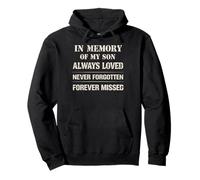 Memory of My Son Always Loved Never Forgotten Son Memorial Pullover Hoodie
