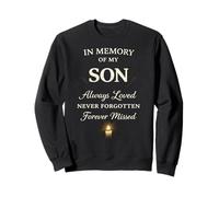 Memory of My Son Always Loved Never Forgotten Son Memorial Sweatshirt