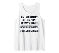 Memory of My Son Always Loved Never Forgotten Son Memorial Tank Top